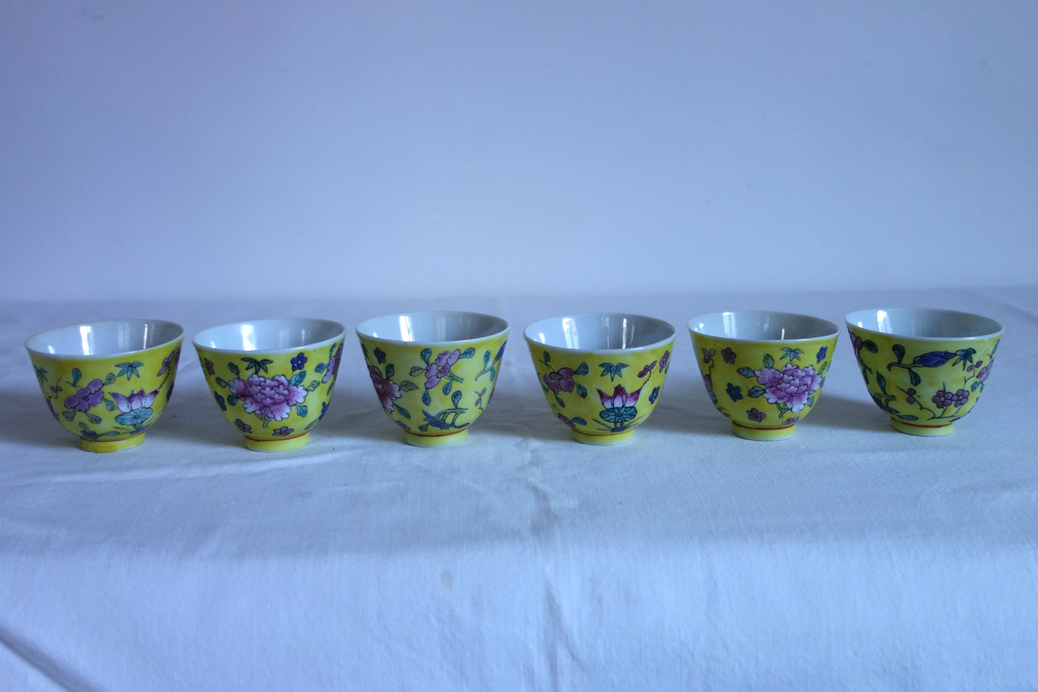 6 tasses à thé vintage, Chine
