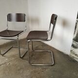 Pair of cantilever chairs from the 80s bauhaus style