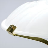 Lamp blown glass frosted around 1940 brass