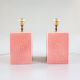 Pink Italian table lamps, 1970s.