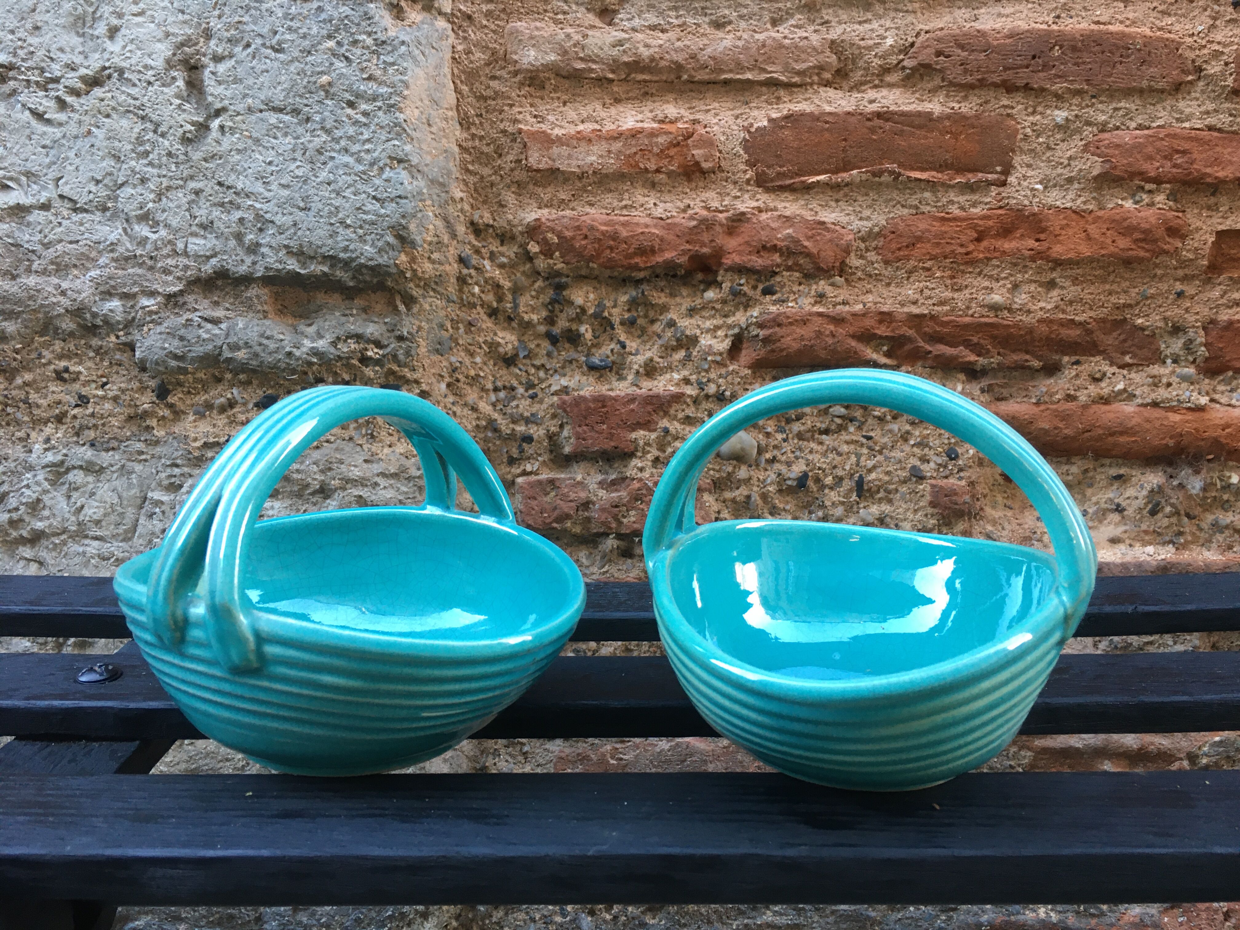 Two Gaziello Vallauris pocket trays