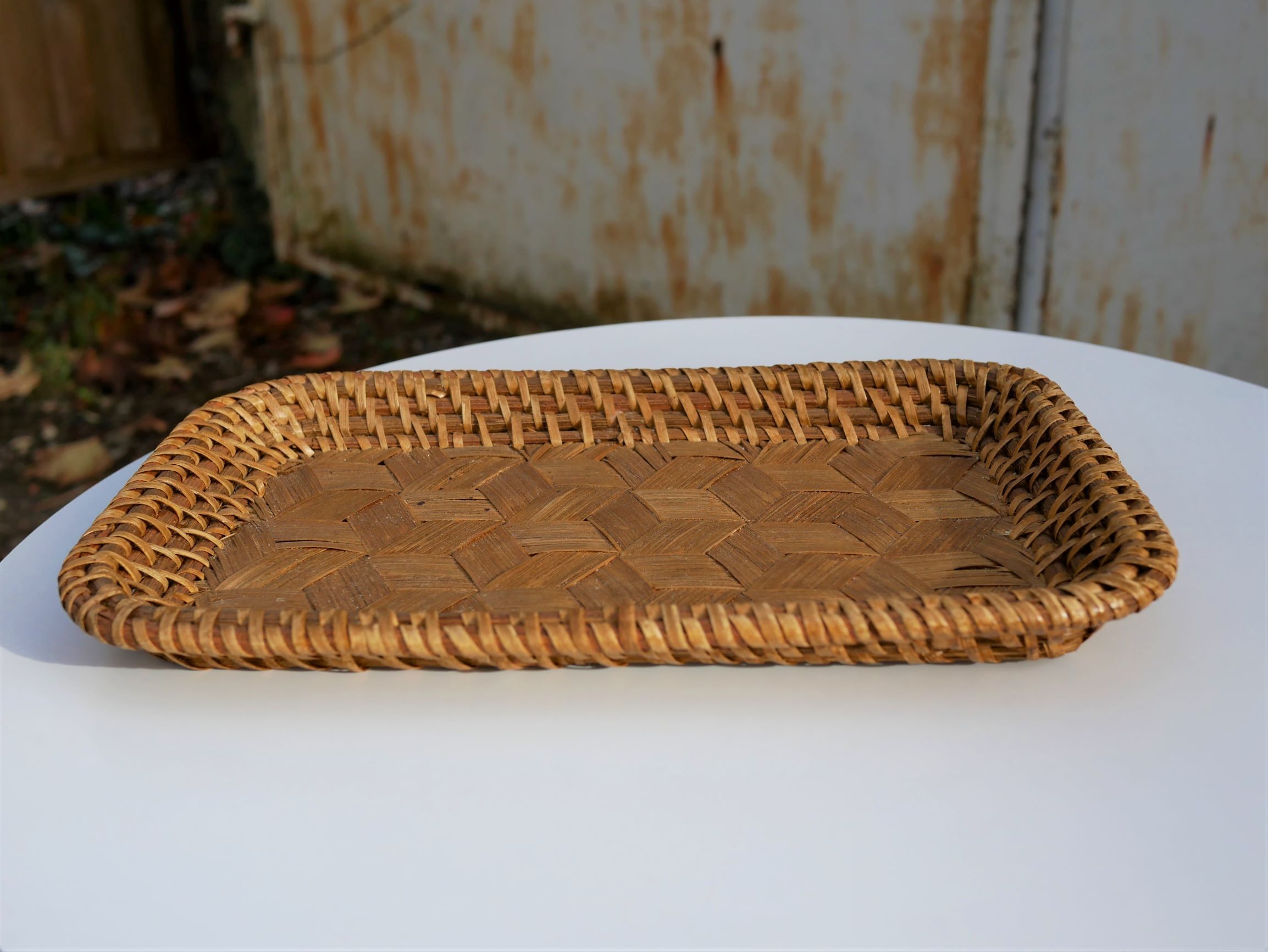 Rattan tray