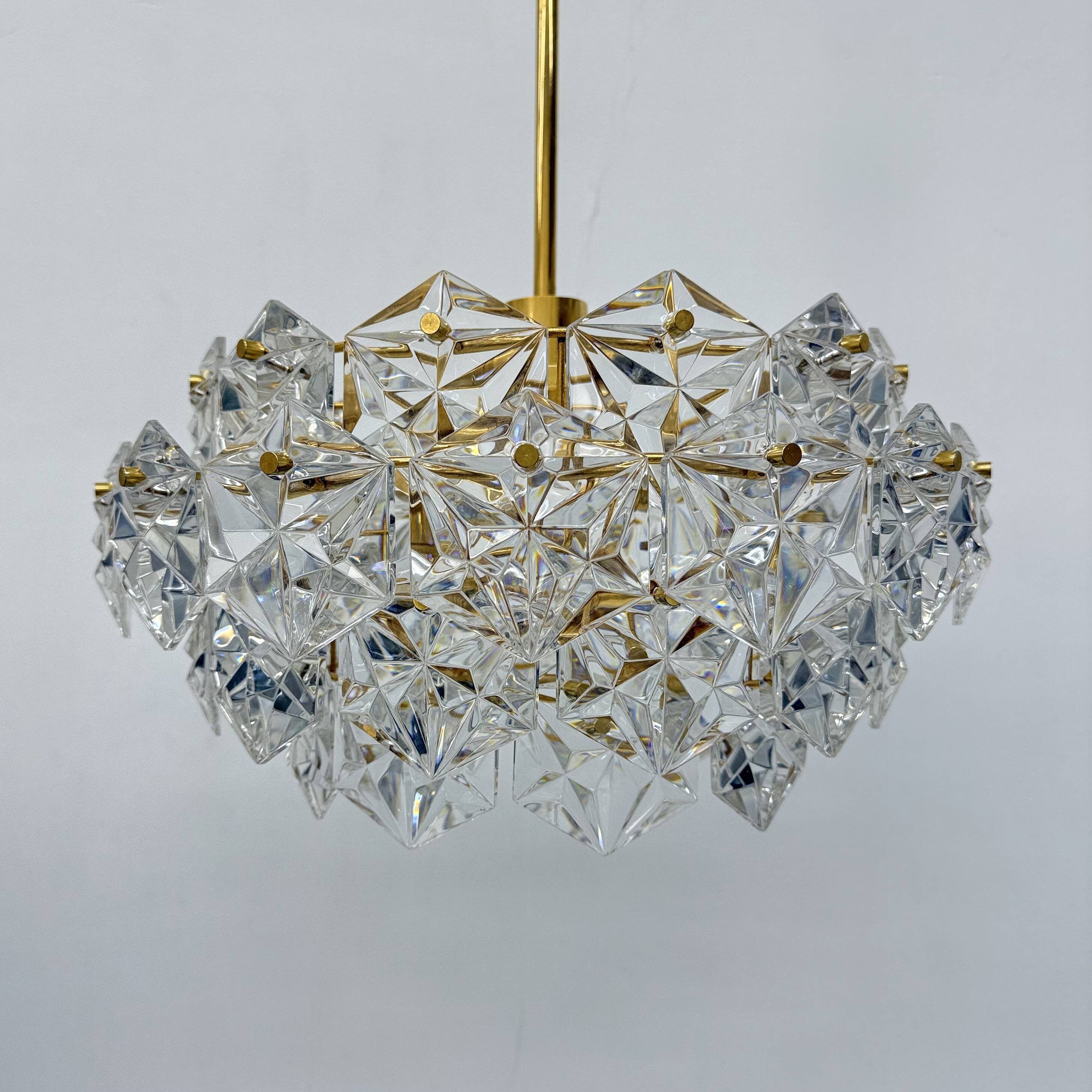 Kinkeldy chandelier with crystal , 1970s