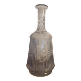 Carafe Jules Grevy 1879 fait main, verre moulé.