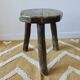 Vintage brutalist Bourguignon tripod stool