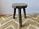 Ancien tabouret tripode brutaliste Bourguignon