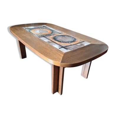 Table basse vintage Trioh Møbelfabrik Danemark, céramique par Ox-Art