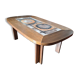 Vintage coffee table Trioh Møbelfabrik Denmark, ceramic by Ox-Art