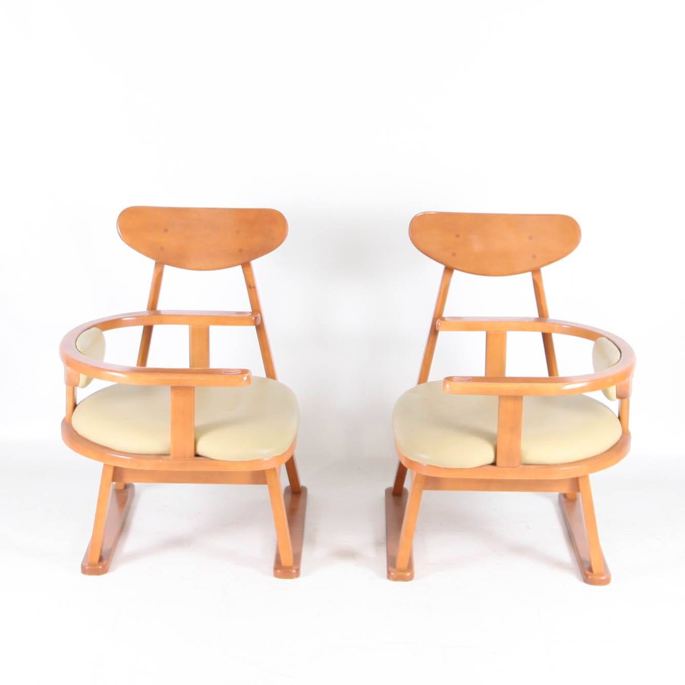 Pair of Japanese armchairs