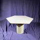 Table basse en travertin pied acier