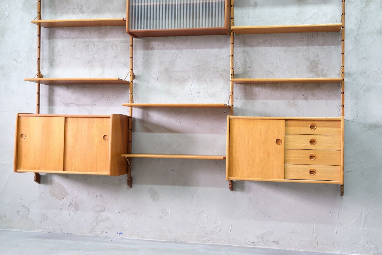 Mid-Century Modular Teak Wall Unit by John Texmon for Blindheim Mobelfabrik, Norway,  1960s