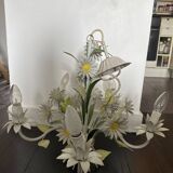 Metal flower chandelier