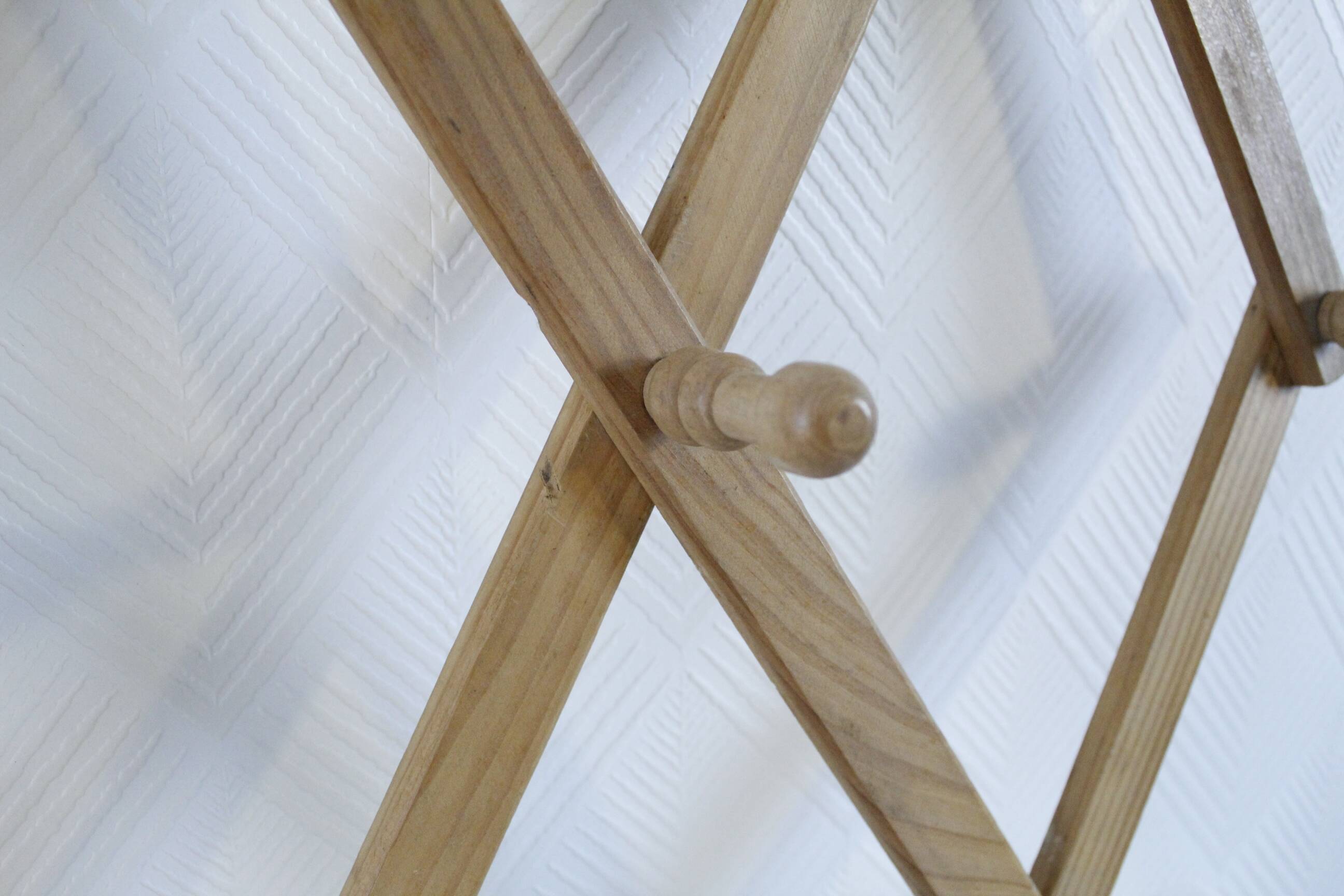 Vintage pine accordion coat rack