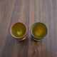 Set of 2 patterned wooden egg cups