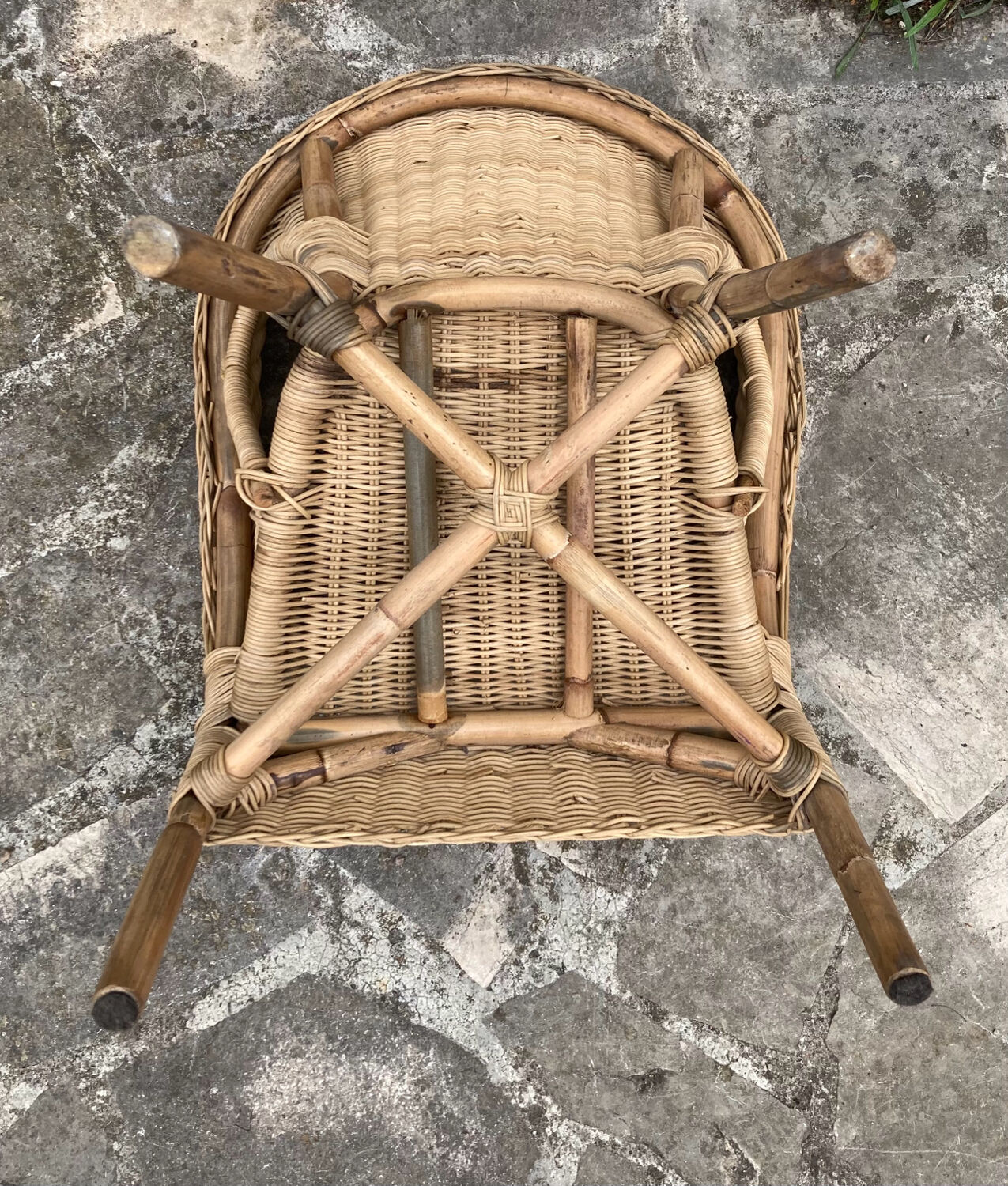 Rattan / wicker armchair for children twentieth century