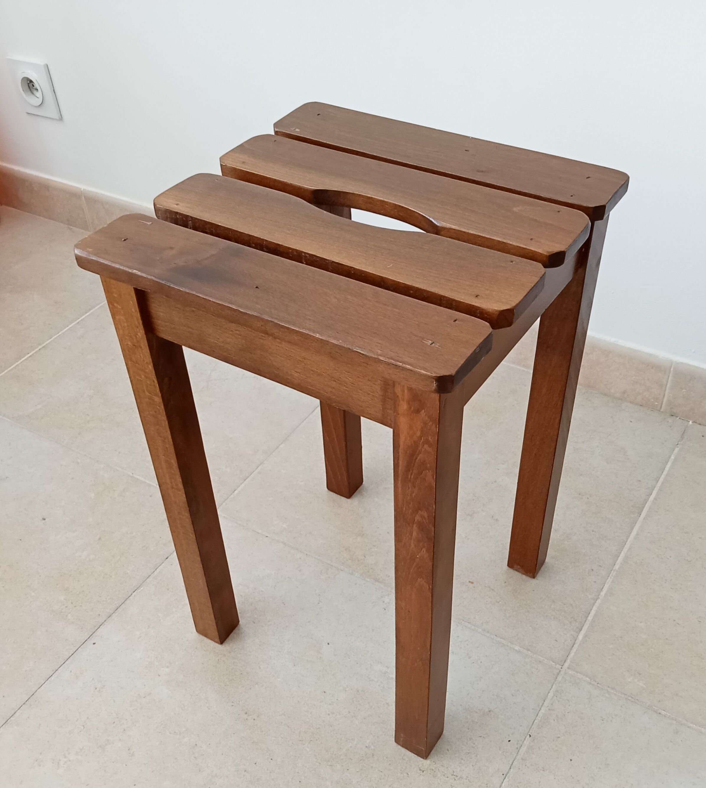 Vintage oak stool 70s/80s