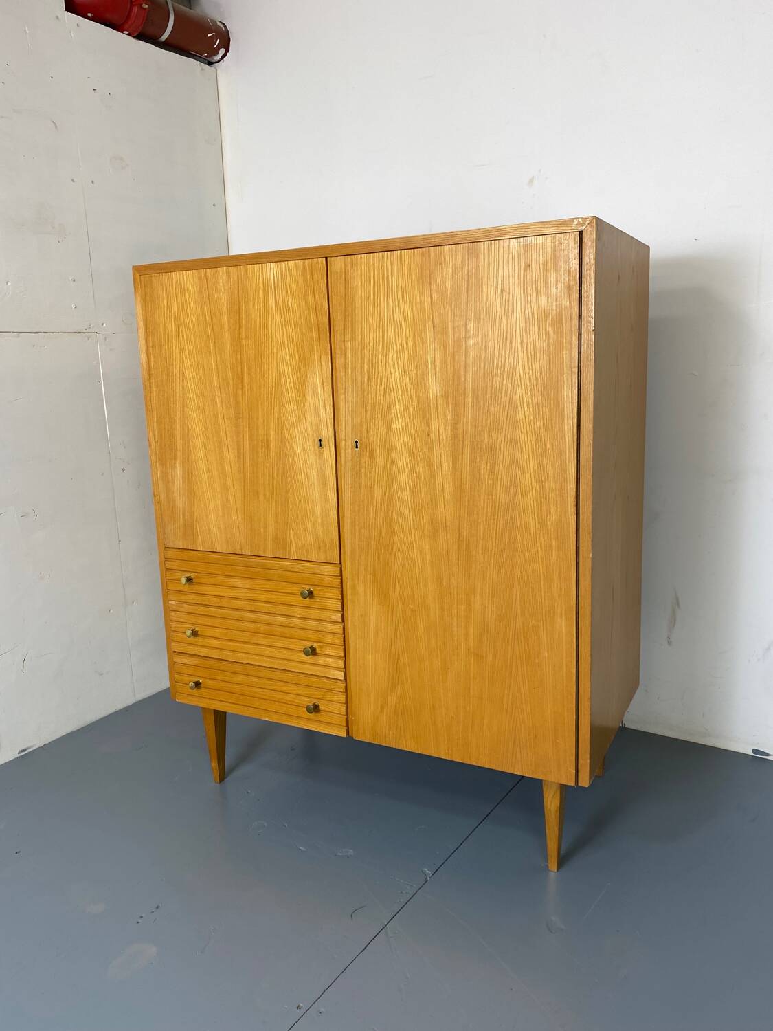 Mid-Century Modernist Highboard in Wood, 1950s