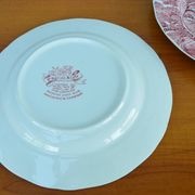 Set of 6 English style plates, kesteloot birthday