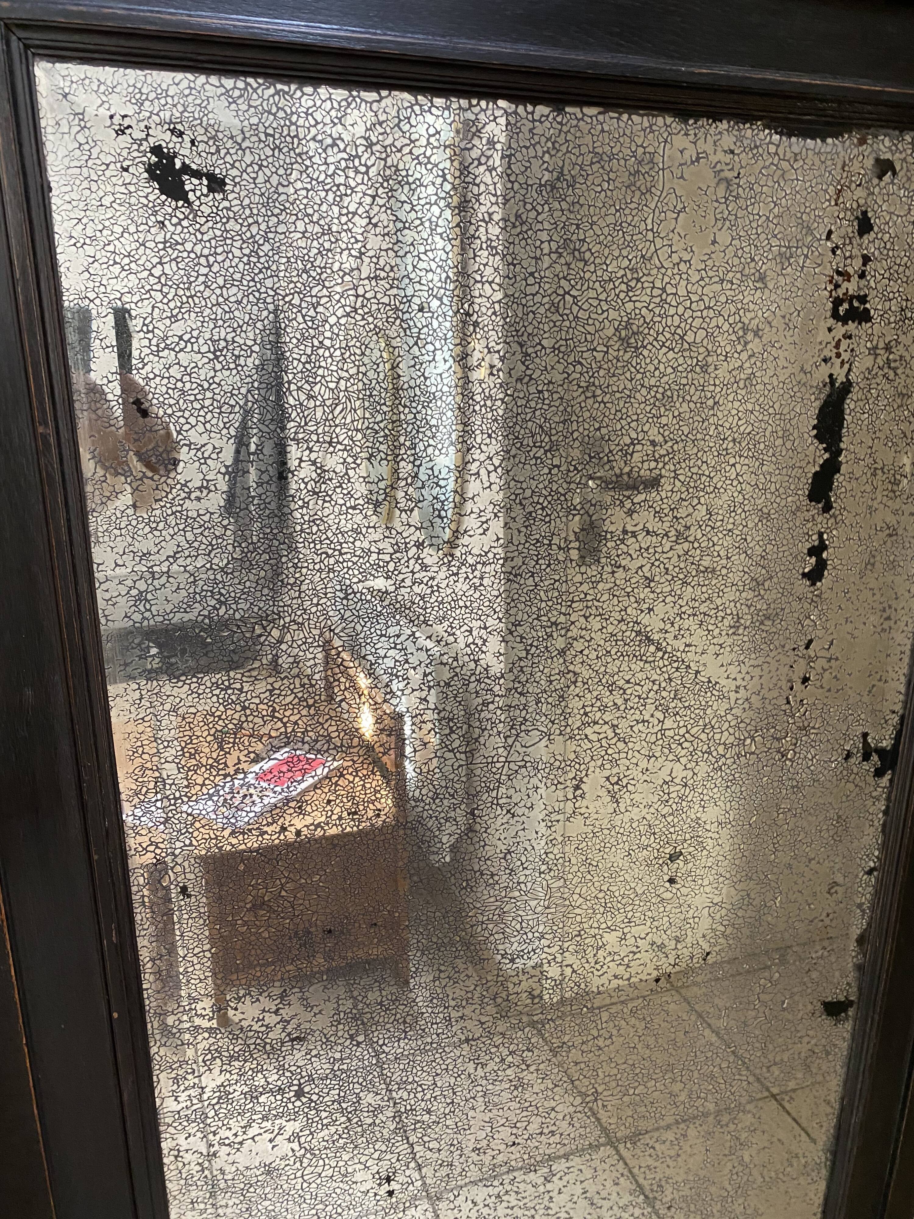 Old XXL mirror in carved wood