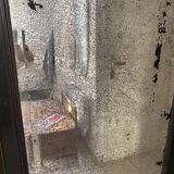 Old XXL mirror in carved wood