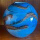 Ball sphere blue art glassware marble style murano de gino vase