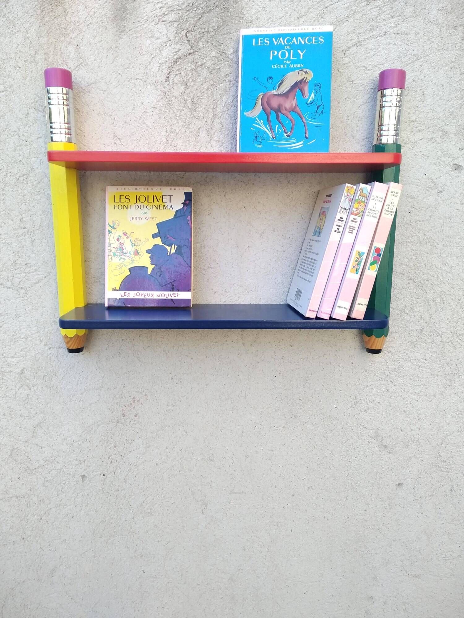 Small wall shelf for pencils Pierre Sala Clairefontaine collection 1980