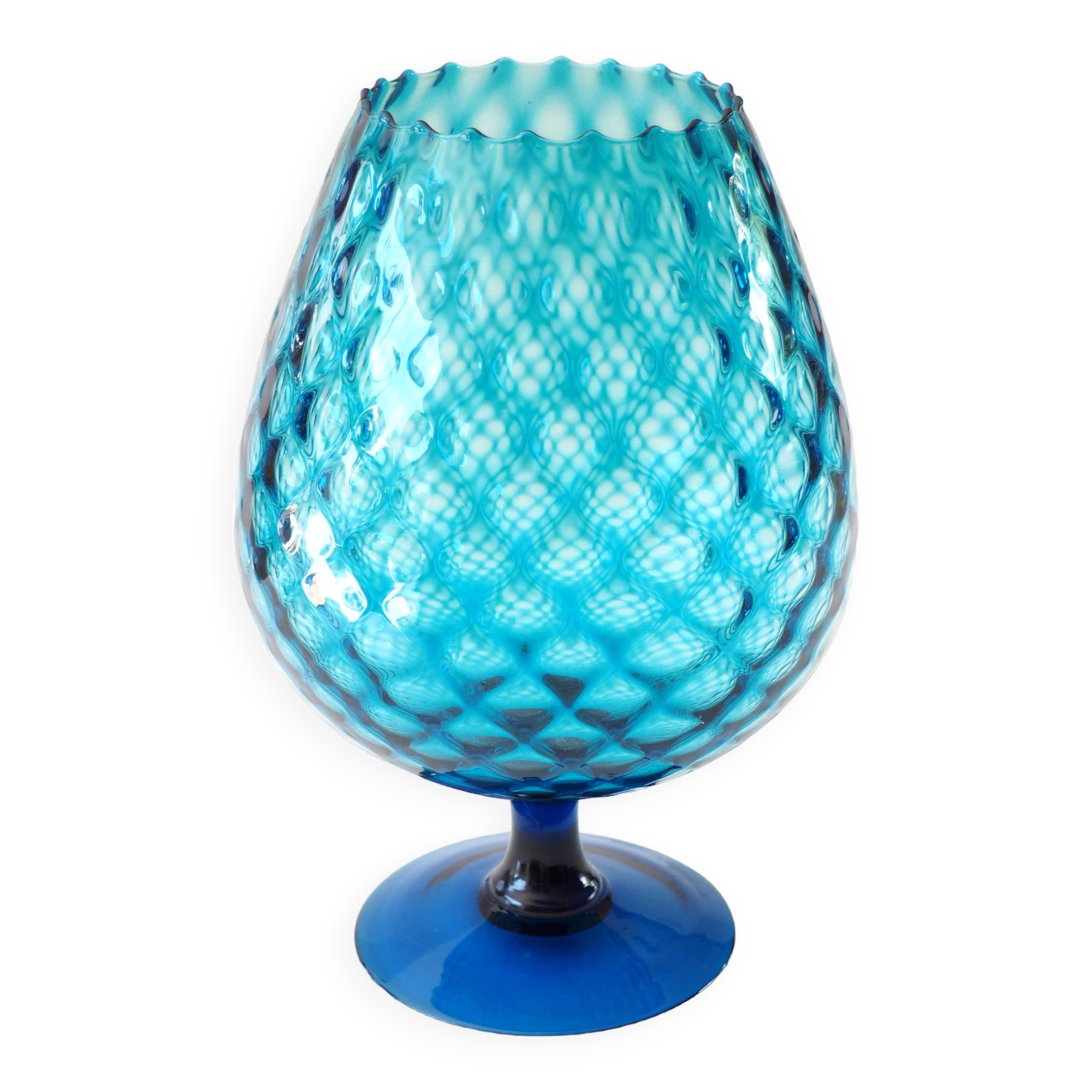 Blue Italian glass vase