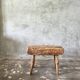 Small organic bench in blond Asian teak quadripod - Tujuh