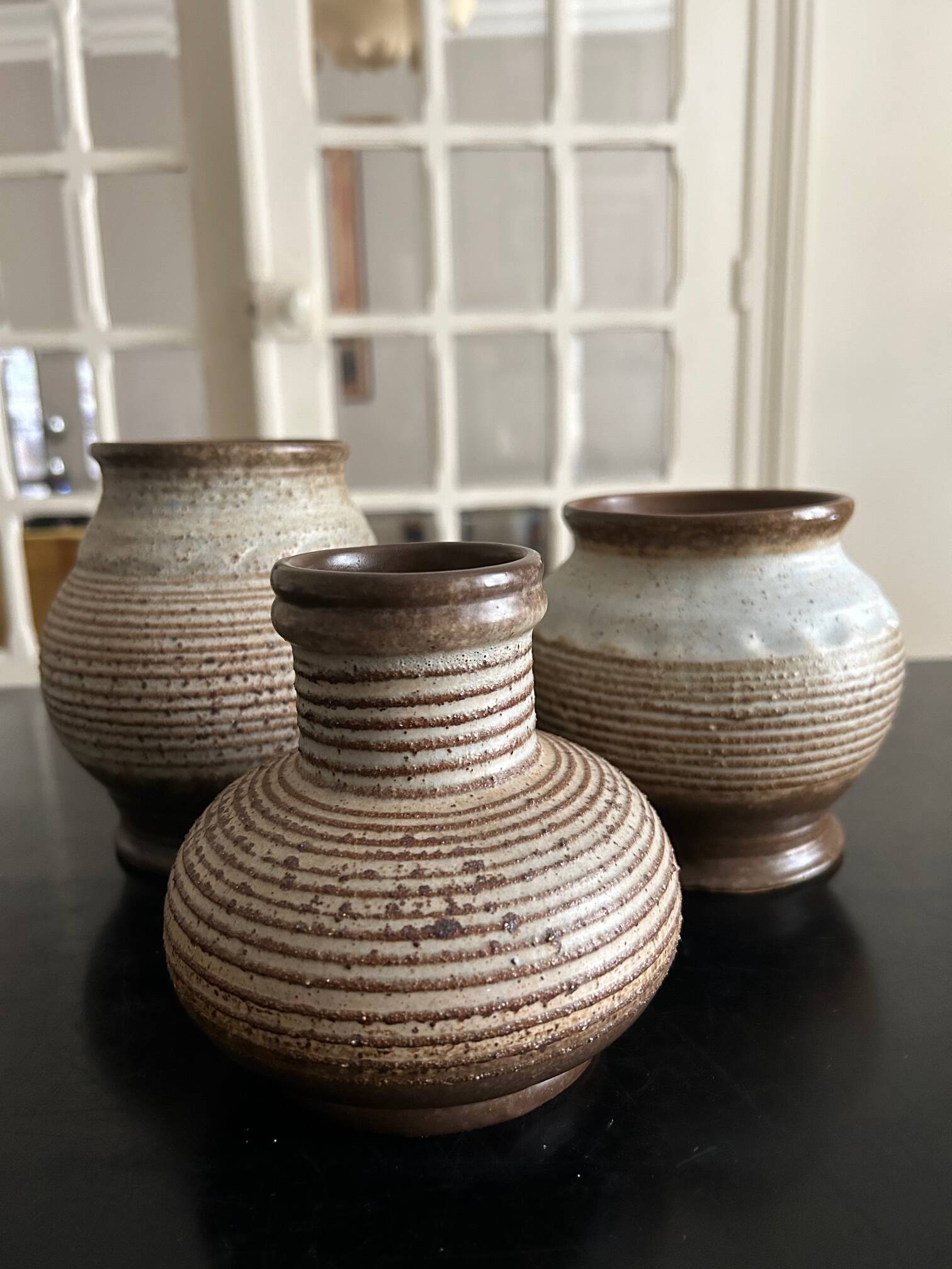 3 stoneware vases 1970