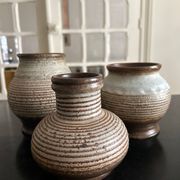 3 stoneware vases 1970