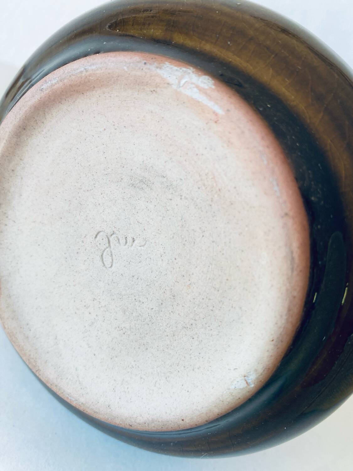 Vintage enameled ceramic lamp