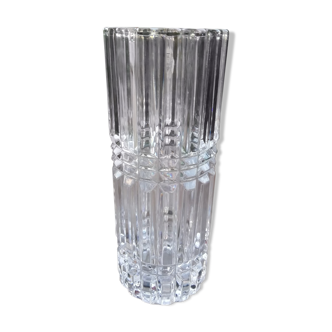 Cast crystal vase