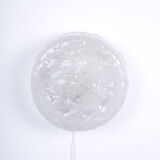 Wall or ceiling lamp made of ice glass
