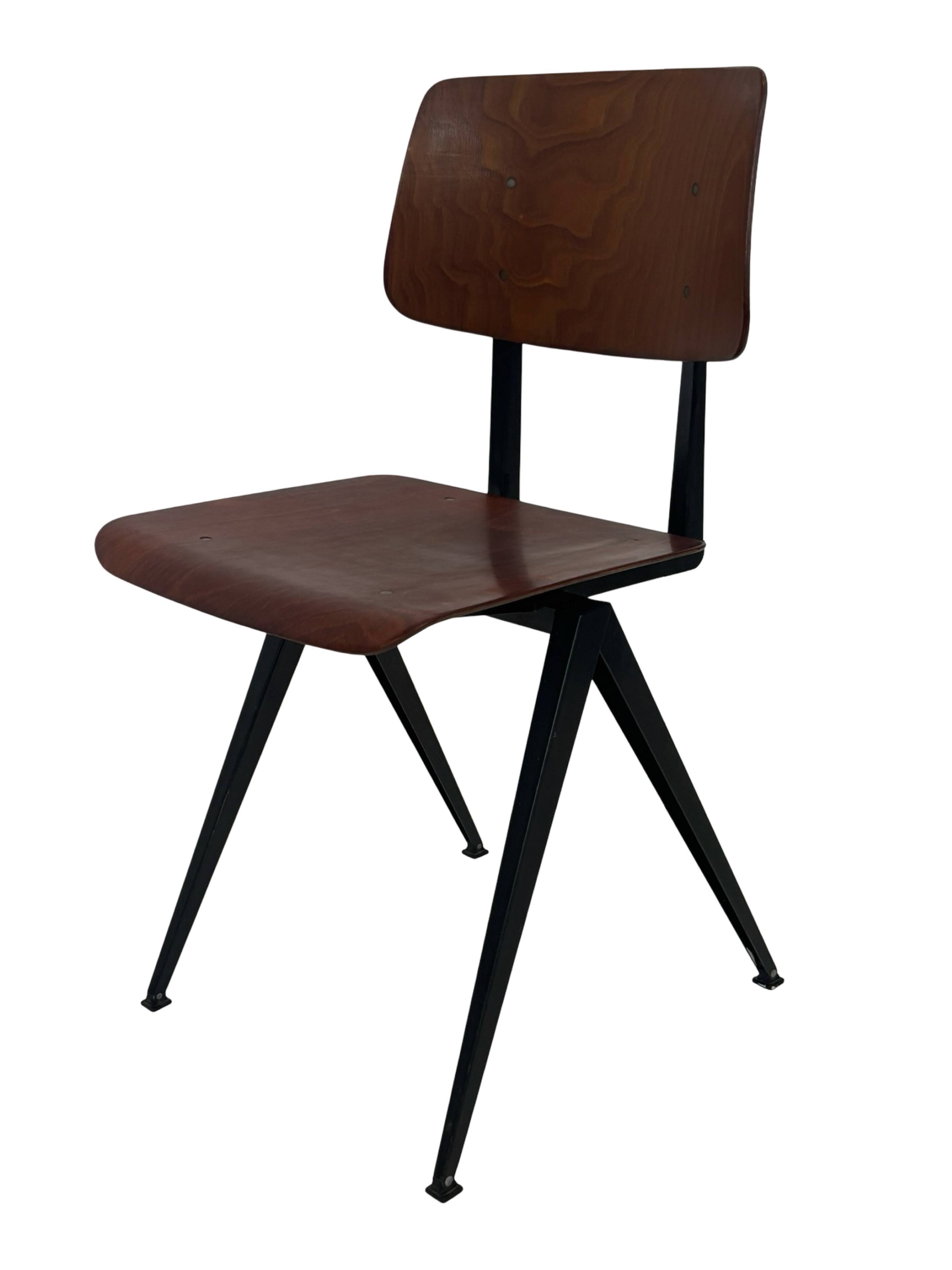 Set of 4 vintage school chairs Galvanitas S16 Netherlands Design