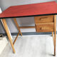 Small desk vintage years 50 feet compass red tray