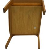 Vintage ikea poang tan leather cantilever footstool ottoman design