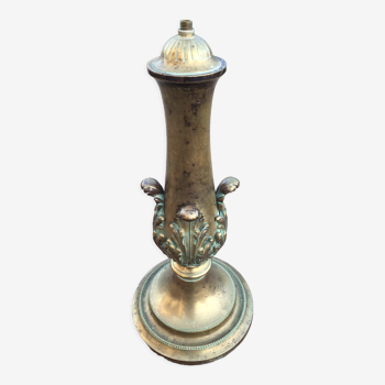 Pied de lampe en bronze début XIXème