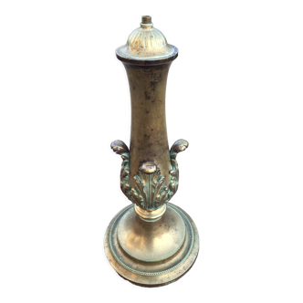 Pied de lampe en bronze début XIXème
