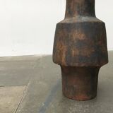 Brutalist ceramic vase in German mid-century style by Gerhard Liebenthron, 1969.