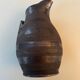 Large antique ceramic pitcher with glazed finish (sculpted stoneware) 1950