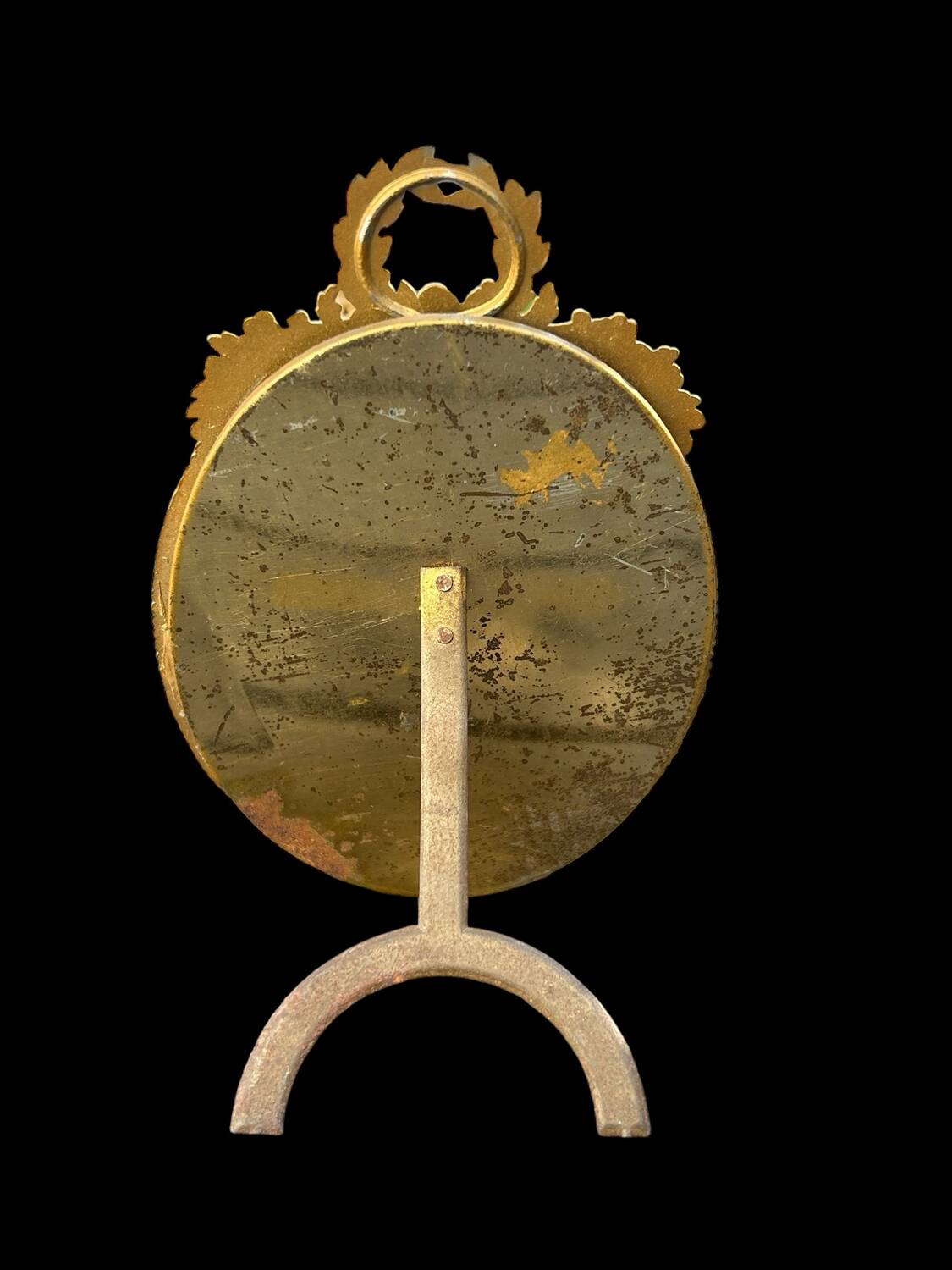 old photo frame, to stand, brass medallion, Louis XVI style, classic chic