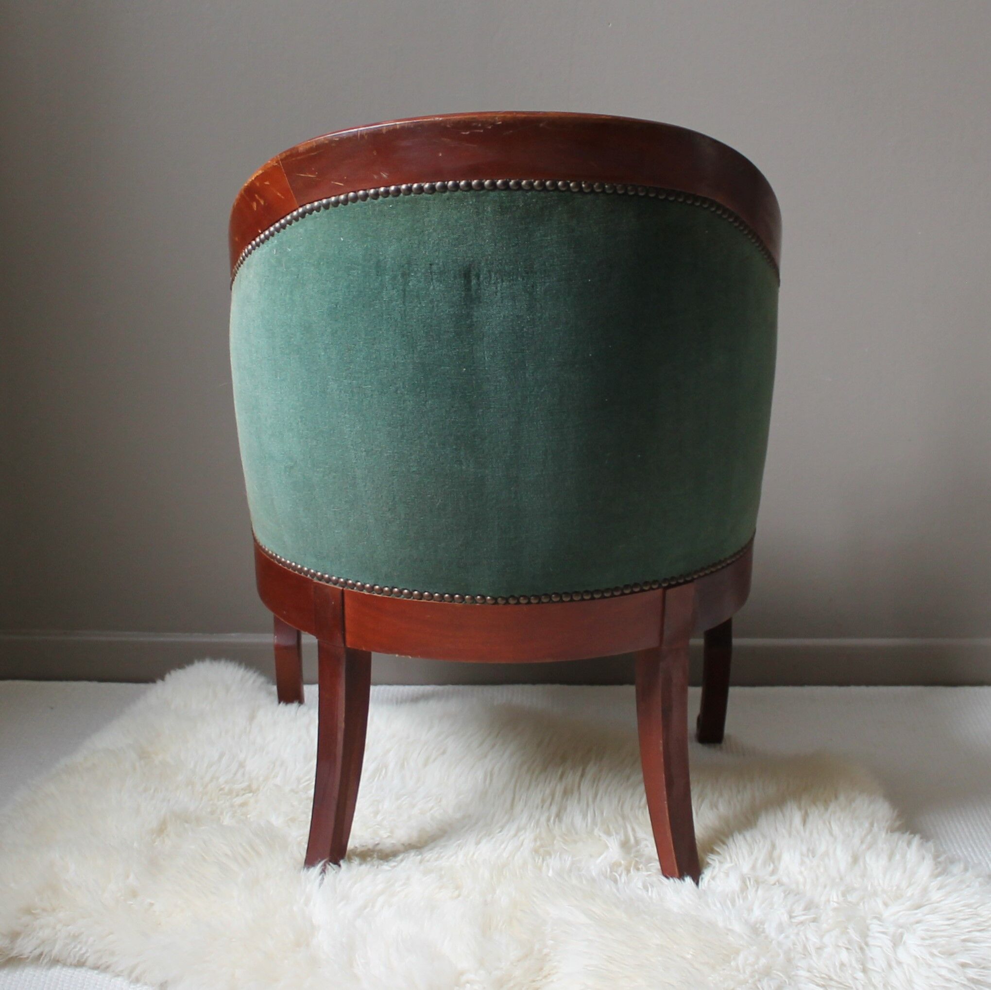 Bergère style restauration en acajou