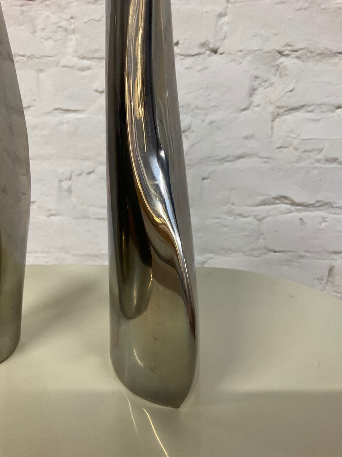 Duo of brass vases from the 60s
