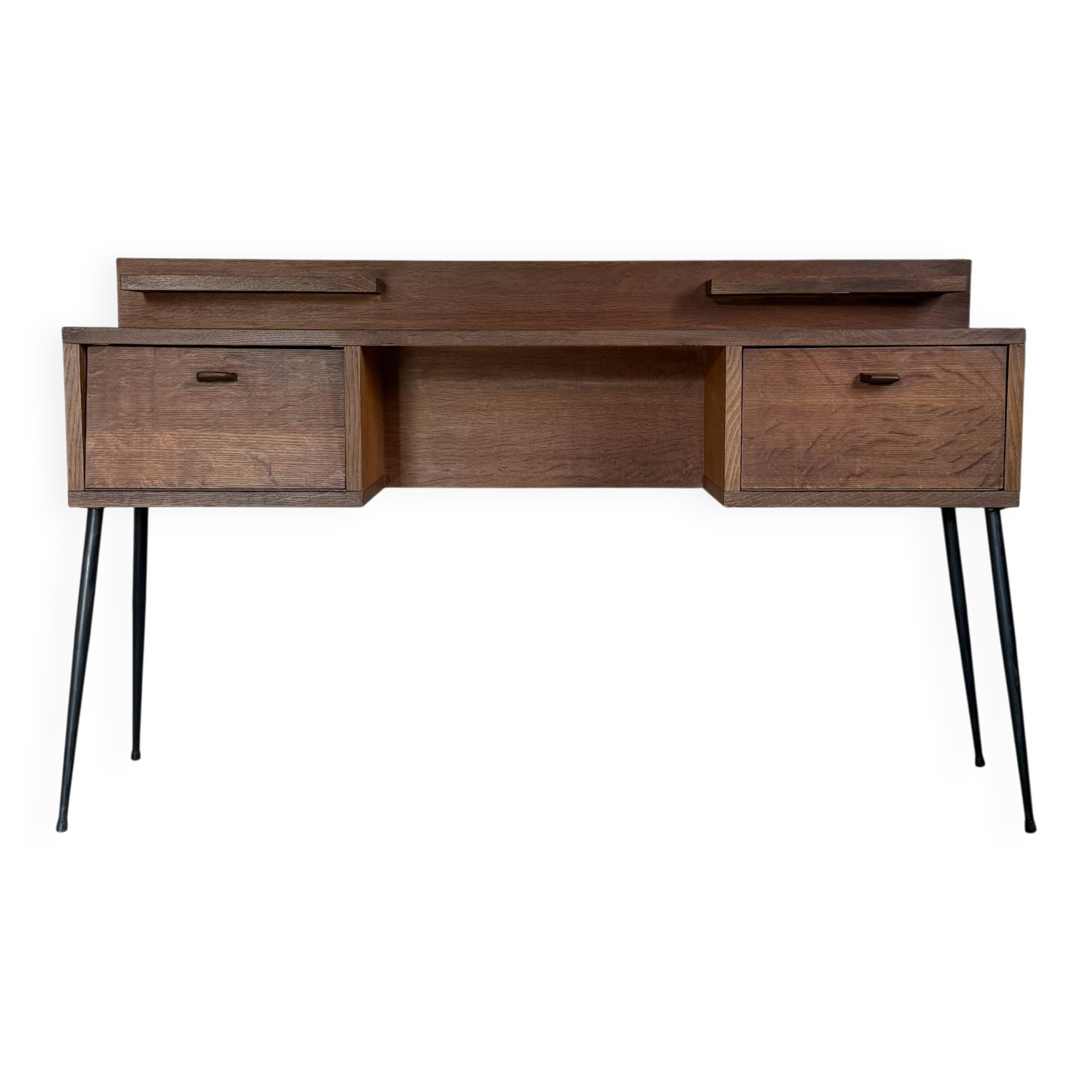 Vintage oak console desk