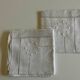 Paire de taies d'oreillers toile de lin brodée de pois et jours sans monogramme