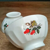 3 vintage faceted bowls