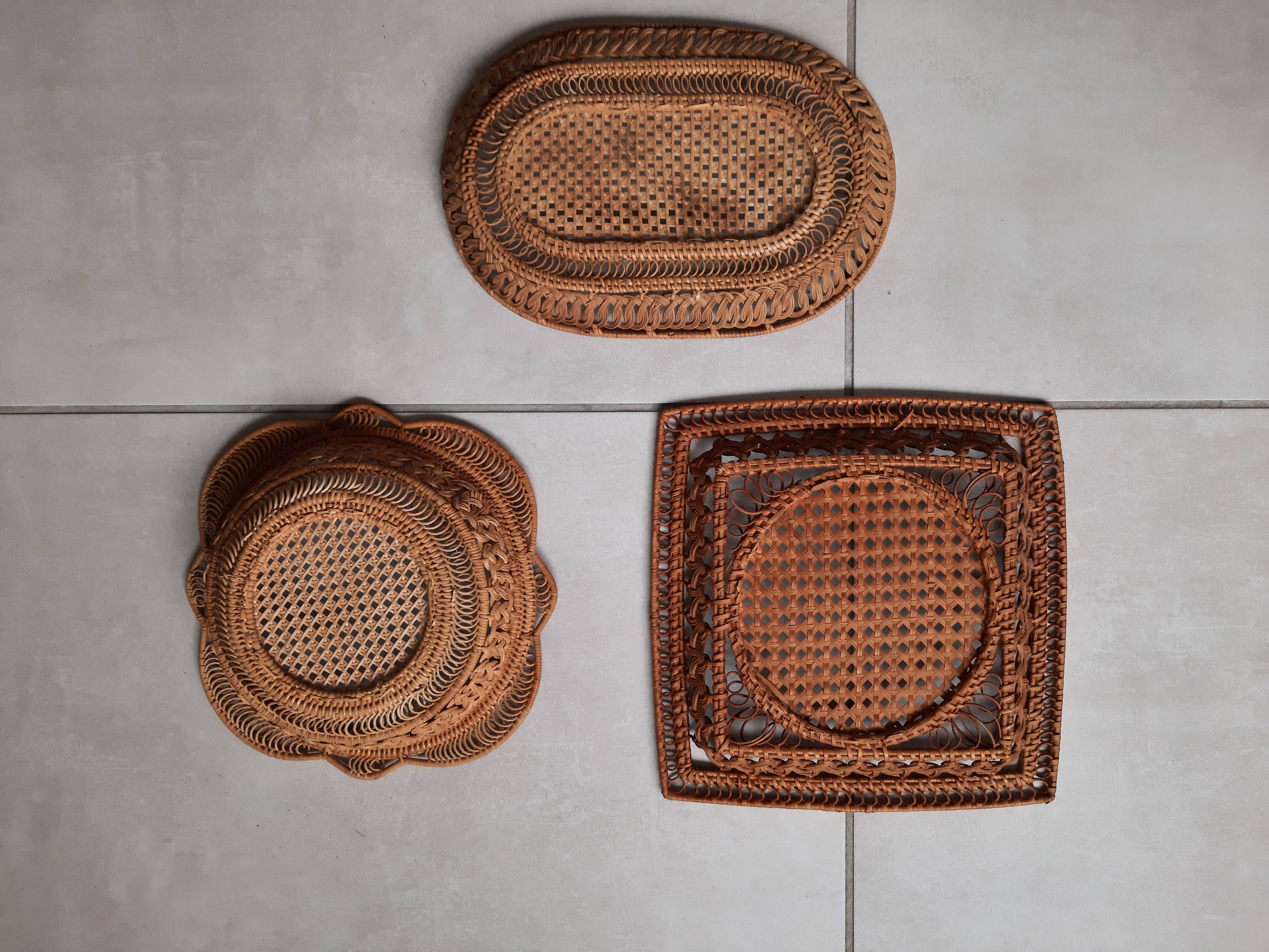 3 finely braided baskets