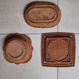 3 finely braided baskets