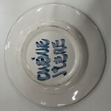 Painted and enamelled ceramic plate