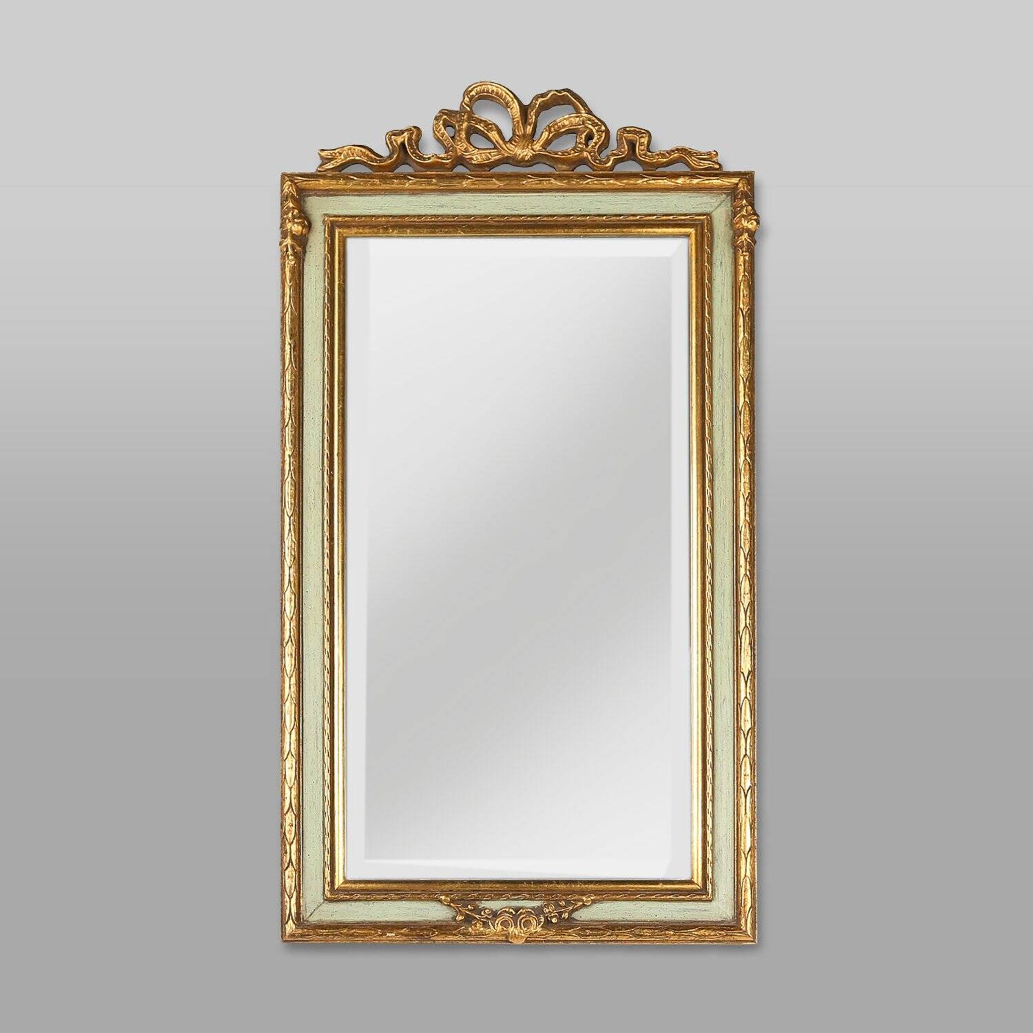 Baroque Rococo style gold leaf decorated Mirror, France 1950s